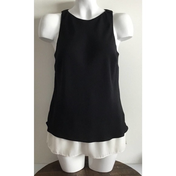 Ralph Lauren Black White Tank Top Shirt Blouse Size Small - Picture 1 of 9